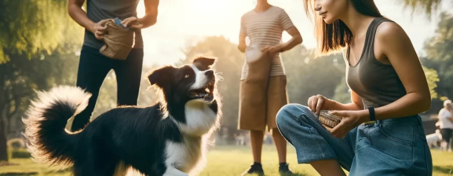 En un tranquilo parque, Sofía entrena a su Border Collie Max bajo la atenta guía de Carlos, su coach canino. Rodeados de naturaleza, practican comandos con refuerzos positivos. Max, atento y entusiasmado, refleja el éxito de una conexión basada en la confianza y el entendimiento, fortalecida por técnicas de coaching efectivas.