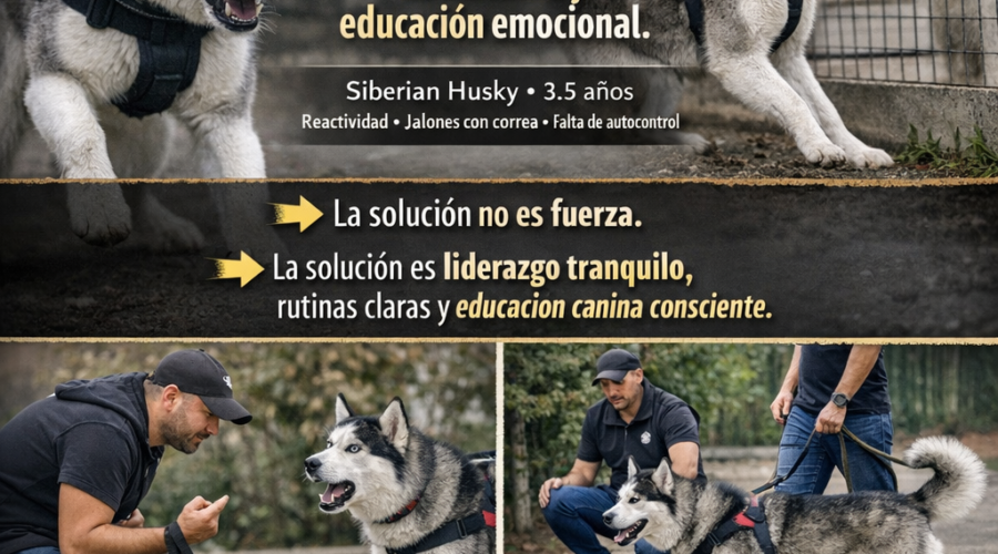 Pepe es un siberiano con problemas severos de conducta